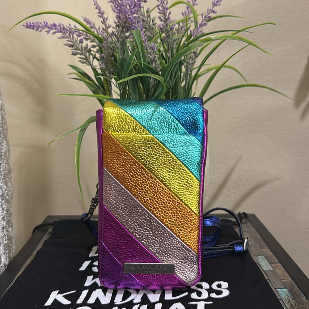 Kurt Geiger London
Metallic Rainbow Phone Crossbody Bag - Picture 6 of 12